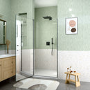 32" W x 72" H Semi-Frameless Circular Pivot Shower Door in Matte by HouseOfZazla