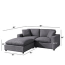 Cassandra - Sofa With Ottoman by HouseOfZazla