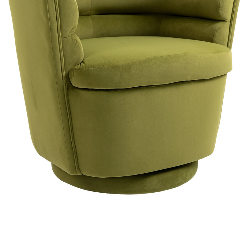 Swivel Barrel Chair, Comfy Round Accent Chair with storage for Living Room, 360 Degree Swivel Barrel Club Chair, Leisure Arm Chair for Nursery, Hotel, Bedroom, Office