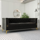 Luxurious Sofa With Legs, Modern Chesterfield Design, Tufted Upholstery, 3 Seat Couch For Living Room And Office by HouseOfZazla