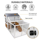 77"Large outdoor chicken coop Wooden chicken coop, duck coop with nest box, bird cage, rabbit cage - waterproof PVC board (yellow brown gradient 80)L