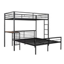 Bunk Bed With Desk, Ladder And Quality Slats For Bedroom by HouseOfZazla