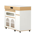 Extendable Dining Table With Folding Top, Rolling Kitchen Island With Drawers And Power Outlet by HouseOfZazla