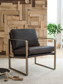 Bradett - Accent Chair - Dark Brown / Gold Finish by Unique Piece Furniture