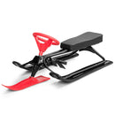 Kids Snow Sand Grass Sled w/ Steering Wheel and Brakes