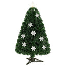 LED Optic Artificial Christmas Tree with Snowflakes by LJGDeals