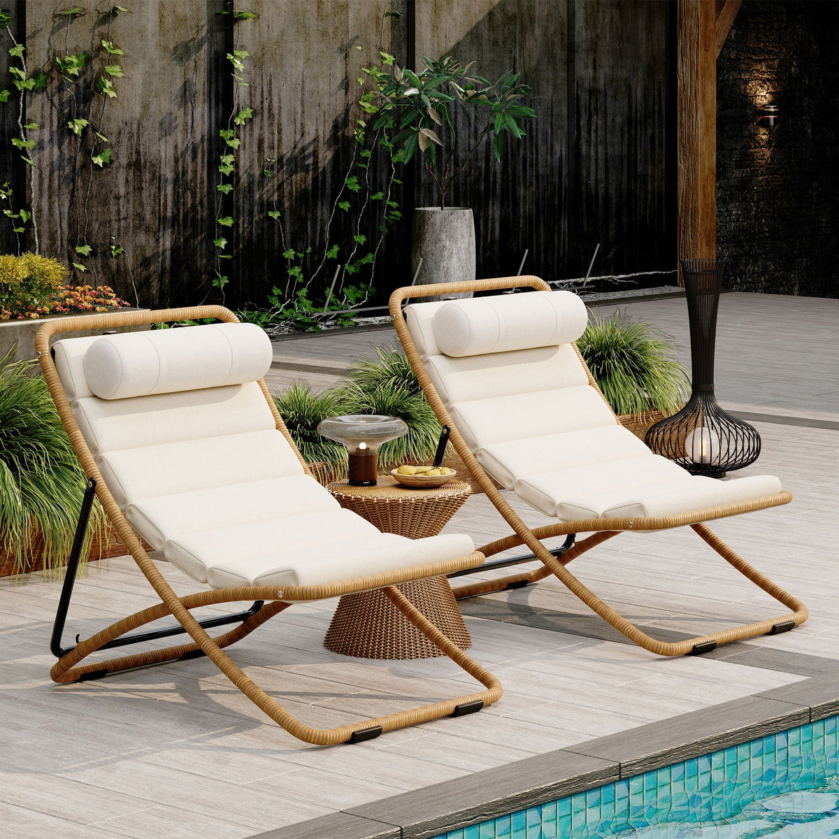 Outdoor Folding Chair With Adjustable Backrest (Set of 2), photo 26 of 28