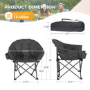 Set of 2 Oversized Camping Chairs with Side Pocket by HouseOfZazla