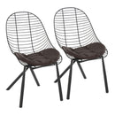 Wired - Contemporary Chair (Set of 2) - Black / Espresso by HouseOfZazla