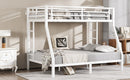 Metal Twin over Full Bunk Bed for Teens and Adults,Space-Saving/Noise Reduced/No Box Spring Needed, White