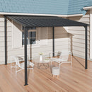 Outdoor Pergola 8' x 10' Metal Inclined Roof by HouseOfZazla