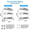 3 Tier Shelf Wire Shelving Unit - 3000LBS, 3T1848-3KLB-W-LKJ
