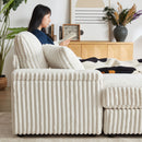 3 Seater Sofa With 2 Ottomans For Living Room by HouseOfZazla
