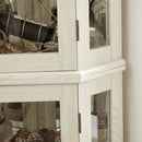 Elegant Lighted Corner Curio Cabinet