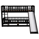 Low Bunk Bed With Slide, Fence And Ladder by Unique Piece Furniture