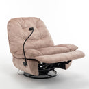 Modern Swivel Gliding Recliner Chair With Rocking Function And Phone Holder, Large Comfortable by HouseOfZazla