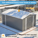 10x14 Ft Outdoor Metal Storage Shed by HouseOfZazla