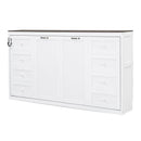 Murphy Bed With LED Light, Foldable Wall Bed Cabinet by HouseOfZazla