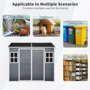 Resin Outdoor Storage Shed Waterproof Shed With Floor & Two Windows & Lockable Door, Tool Shed For Garden, Patio, Backyard by HouseOfZazla