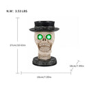 Halloween Skull Candle Holder with Glowing LED