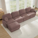 137" Oversize Chenille L-Shaped Sofa
