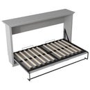 Twin Size Murphy Bed With Cabinet Storage - Gray by HouseOfZazla