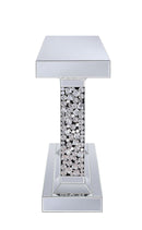 Lachina - Glam Mirrored Faux Gems Console Table - Silver by HouseOfZazla
