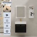 Modern Wall Mounted Bathroom Vanity With Resin Sink And Storage Rack by Unique Piece Furniture