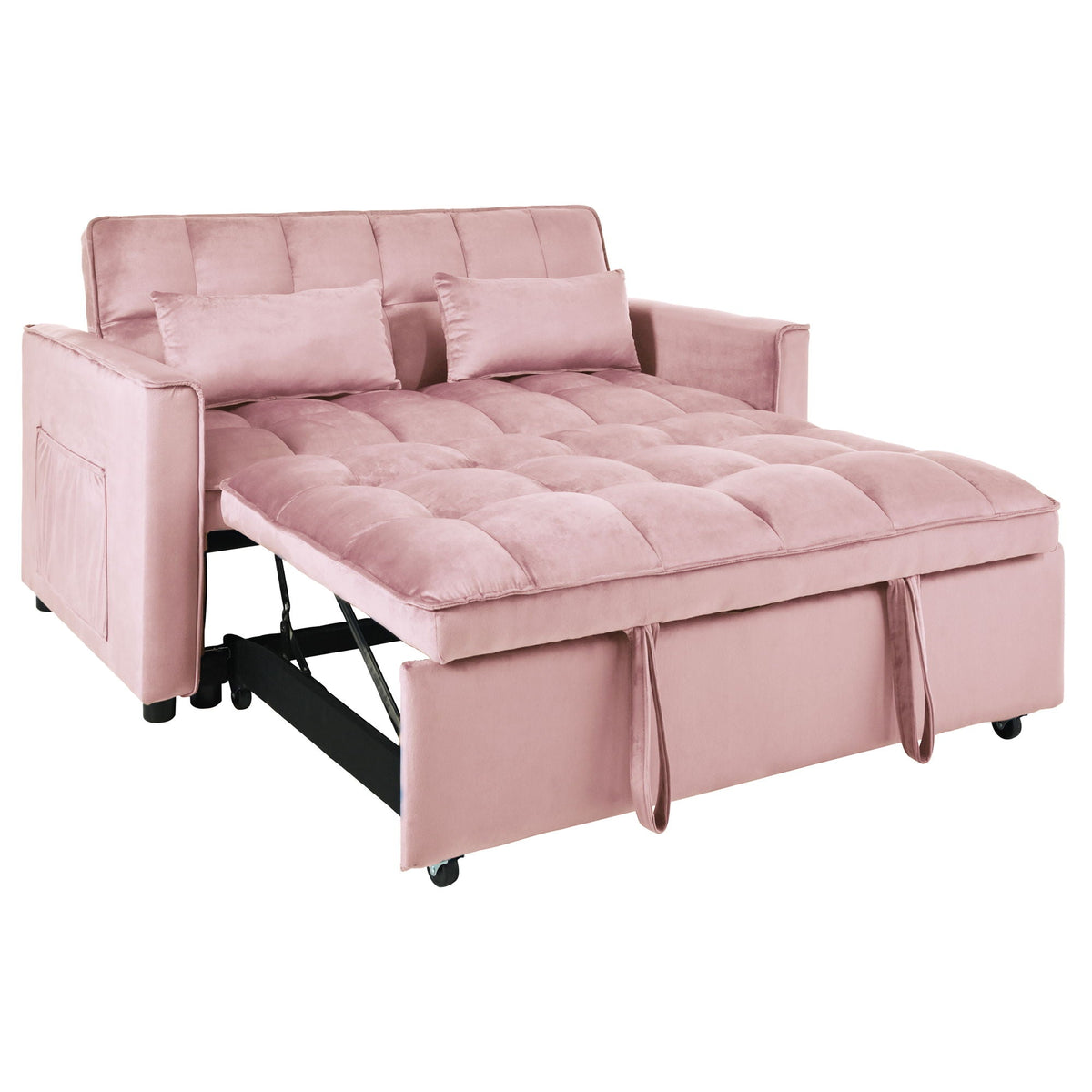 3 In 1 Pull Out Couch Convertible Sofa Bed With Reclining Backrest, photo 5 of 35
