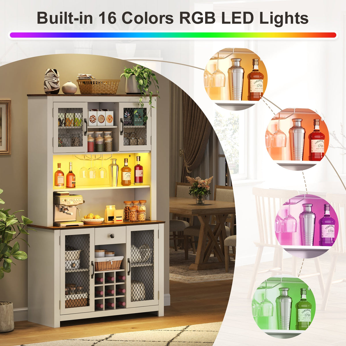 70.9" Kitchen Pantry Storage Cabinet, photo 9 of 10