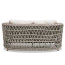 Everly - Frame Barrel Deep Seating Patio Loveseat Sofa Axroma Olefin - Oat Beige by HouseOfZazla