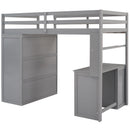 Loft Bed With Drawers, Desk, And Wardrobe by HouseOfZazla