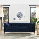 Jack - Modern Tuxedo Tufted Sofa - Navy Blue by HouseOfZazla