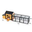 114" Wooden Chicken Coop with Outdoor Run by HouseOfZazla