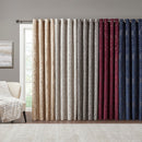 Knitted Jacquard Damask Total Blackout Grommet Curtain Panel by HouseOfZazla