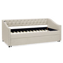 Upholstered Daybed With USB Charging & Pull Out Bed by HouseOfZazla