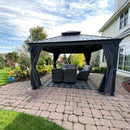12'x12' Hardtop Gazebo Canopy with Galvanized Steel Double Roof by HouseOfZazla