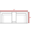 Outdoor Seating Group With Cushions 2 Person - Gray by Unique Piece Furniture