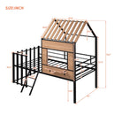 Loft Bed With Roof, Window, Guardrail, Ladder by HouseOfZazla