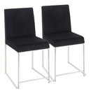 Fuji - Contemporary Modern Elegance High Back Dining Chair (Set of 2) by HouseOfZazla