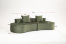 Cozy Corduroy 2-Seater Sofa with Lumbar Pillows