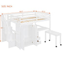 Loft Bed With Stairs, Bookshelf, Drawers, Desk & Wardrobe, Space Saving Multifunctional Furniture by Unique Piece Furniture