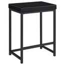 Klekner - 4 Piece Counter Height Table Set With Nesting Tables And Backless Stools - Charcoal