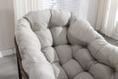 Outdoor Rattan Rocking Chair with Padded Cushion by HouseOfZazla