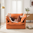 Slip-Covered Armchair with Cushions
