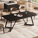 Rectangular Dining Table For 6 - 8 People - Black by HouseOfZazla