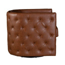Swivel Chair With Tufted Barrel Design And Nailhead Accents by HouseOfZazla