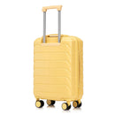 20 Inch ABS Hard Shell Travel Checked Luggage - Yellow by HouseOfZazla