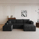 95" Cloud Sectional Sofa with 1 Ottoman