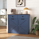 Double Tilt Out Trash Cabinet With Hideaway Drawer And Barn Door Style by HouseOfZazla